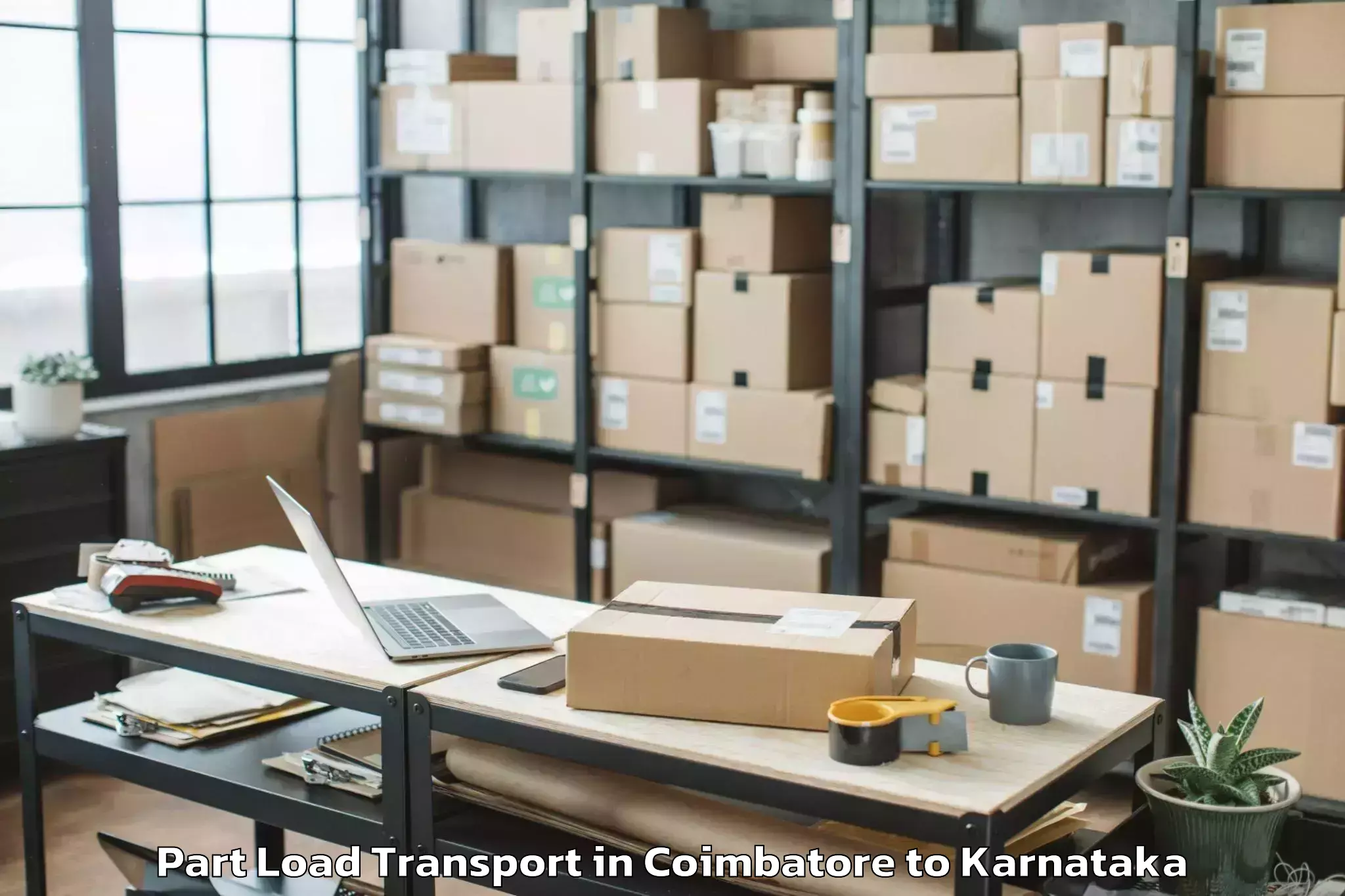 Book Coimbatore to Davangere Part Load Transport Online